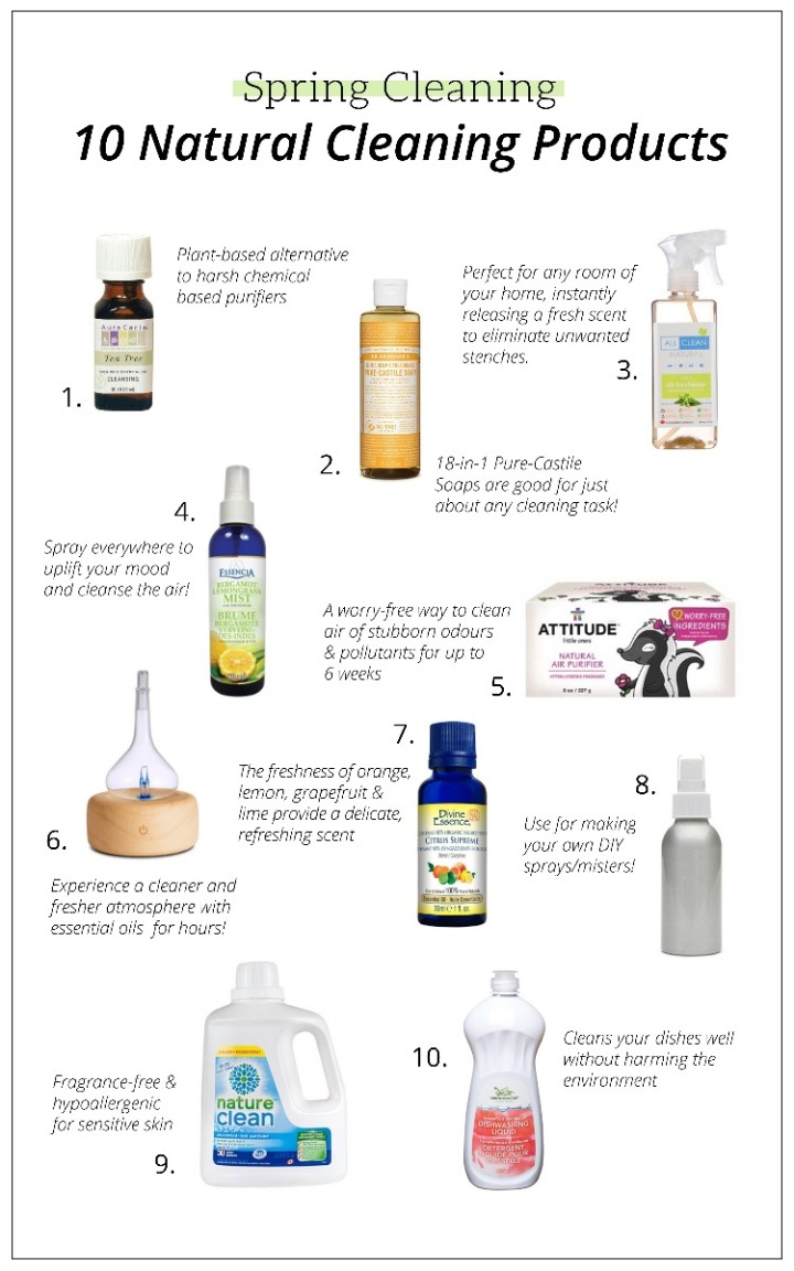 10_Best_Natural_Spring_Cleaning_Products Infographic